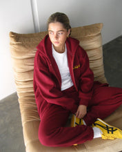 Load image into Gallery viewer, Wine Zip-Up Hood - Mustard