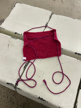 Load image into Gallery viewer, THE KNITTED SINGLET- MAGENTA TERRY