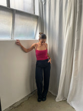 Load image into Gallery viewer, THE KNITTED SINGLET- MAGENTA TERRY