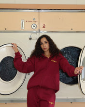 Load image into Gallery viewer, Wine Zip-Up Hood - Mustard