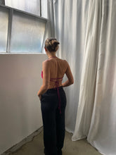 Load image into Gallery viewer, THE KNITTED SINGLET- MAGENTA TERRY