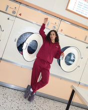 Load image into Gallery viewer, Wine Trackpants - Mauve logo