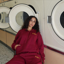 Load image into Gallery viewer, Wine Zip-Up Hood - Mustard