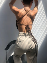 Load image into Gallery viewer, THE KNITTED HALTER TOP - CHOCOLATE