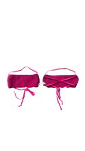 Load image into Gallery viewer, THE KNITTED BANDEAU TOP - MAGENTA