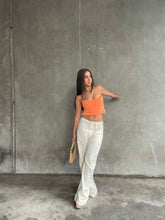 Load image into Gallery viewer, THE KNITTED SINGLET- ORANGE TERRY