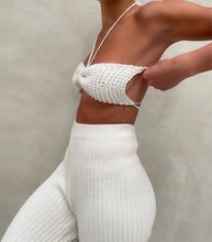 Load image into Gallery viewer, THE KNITTED BANDEAU TOP - WHITE