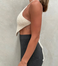 Load image into Gallery viewer, THE KNITTED HALTER TOP - CREAM