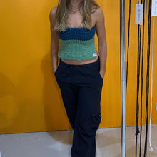 Load image into Gallery viewer, THE KNITTED SINGLET- TWO TONED TEAL