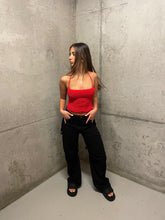 Load image into Gallery viewer, THE KNITTED SINGLET- SCARLET TERRY