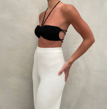Load image into Gallery viewer, THE KNITTED BANDEAU TOP - BLACK