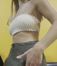 Load and play video in Gallery viewer, THE KNITTED BANDEAU TOP - CREAM
