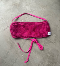 Load image into Gallery viewer, THE KNITTED BANDEAU TOP - MAGENTA
