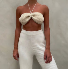 Load image into Gallery viewer, THE KNITTED BANDEAU TOP - CREAM
