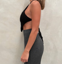 Load image into Gallery viewer, THE KNITTED HALTER TOP - BLACK
