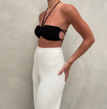 Load image into Gallery viewer, THE KNITTED BANDEAU TOP - BLACK
